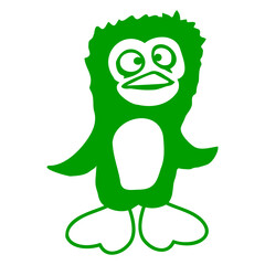 Penguin Looks Confused Stupid Funny Grimace Look Design Lover Art Vector Illustration Card T-Shirt Poster Sticker Graphic Print Decorative Drawing Isolated Logo Decoration Symbol Creative Cool Style