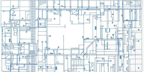 A white background with a faint blue print photo effect overlay, creating a technical blueprint look, blueprint background, blueprint pattern