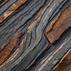 Texture of natural multi-colored layered stone, layered deposits