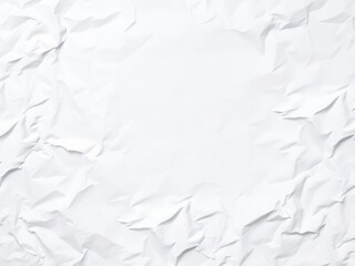 Obraz premium Crumpled vintage paper texture with aged creases and wrinkles for background design or scrapbooking, creases, white