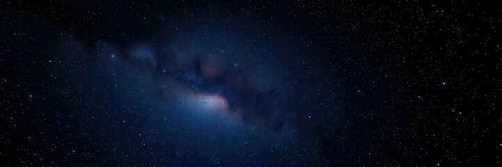 Fototapeta premium Night sky filled with twinkling stars against a dark background, galaxy, serene