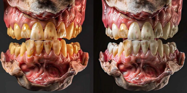 Dental Model: Before and After Teeth Whitening