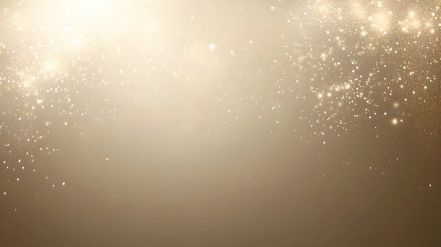 Elegant gold background with sparkling glitter particles, perfect for celebratory designs, invitations, or website headers.  Adds a luxurious and festive feel.
