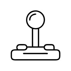 joystick icon, video games day line art, video games icon - simple black line art icon of joystick, for video games day celebrations. games day vector art.