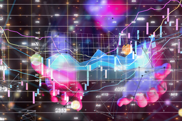 Obraz premium Futuristic wave, Futuristic data stream