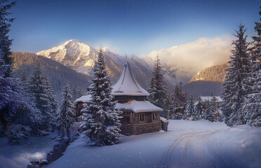 Fototapeta premium photographs of Christmas landscapes, holiday celebrations