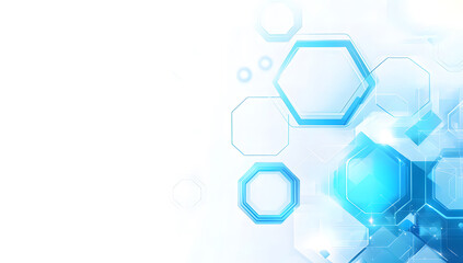 Futuristic Abstract Blue Hexagonal Technology Background