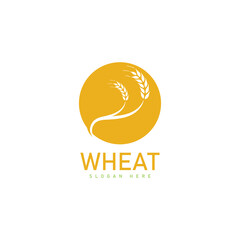 Agriculture wheat Logo Template vector icon design