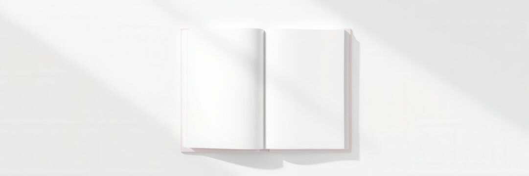 A floating book cover mockup in a modern minimalist style with blank space for customization, floating, book