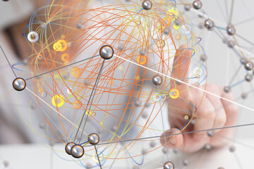 conference Digital Network and data concept 3d