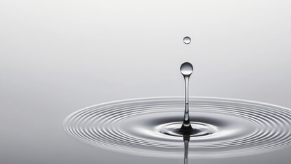 Water Drop Impacting Still Water Surface