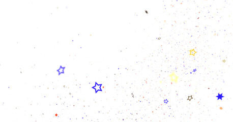 Abstract Colorful Stars on a Dark Background