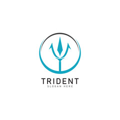 trident logo template vector icon illustration design