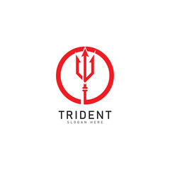 trident logo template vector icon illustration design