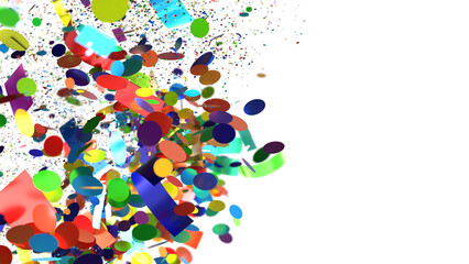 A vibrant 3D rendering of colorful shapes forming a circle, perfect for design backgrounds and modern aesthetics.