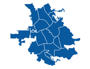 Fototapeta premium Outline map of San jose city