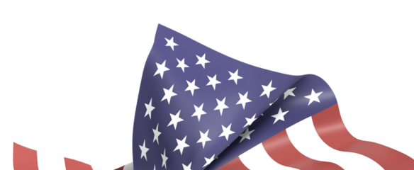 American Flag Waving in the Wind