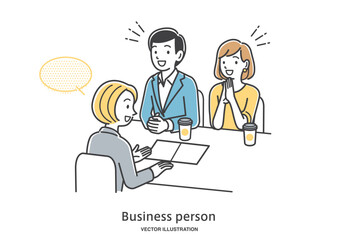 女性のアドバイザーに相談する若い夫婦