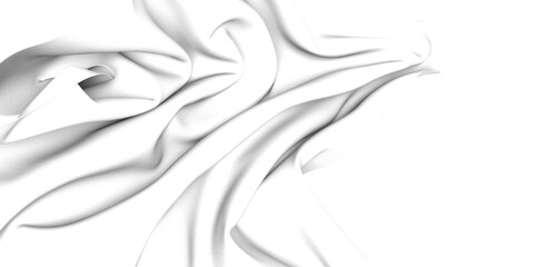 Abstract image of white fabric draped with soft texture. Perfect for background or design element.