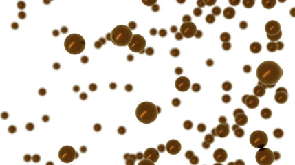 Abstract Brown Spheres Floating White Background
