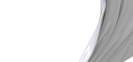 Abstract image featuring a white fabric with soft folds and drapes creating a flowing, smooth...