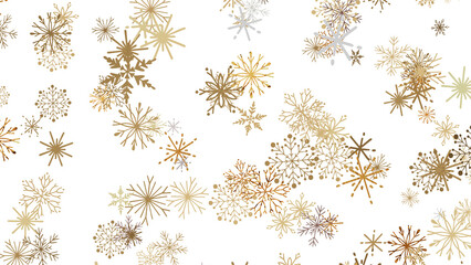 Falling snow at night. Bokeh lights