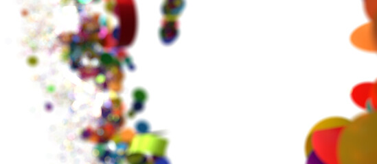 Abstract background with colorful confetti exploding on a white background. Perfect for celebrations, parties, and festive occasions.