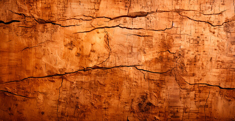 Naklejka premium Balsa wood texture, panoramic old background - AI generated image