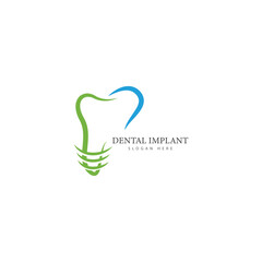 dental implant logo design concept vector  dental care logo template