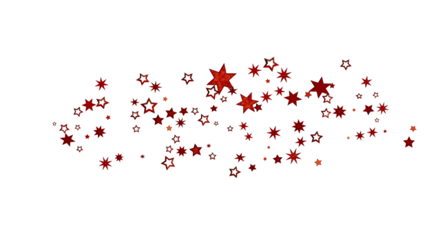 Red Star Confetti Background