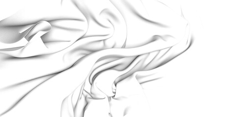 Abstract image of a white fabric with a soft, smooth, and flowing texture