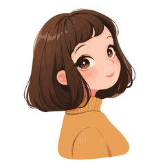 She_has_Classic_Bob_hairstyle_Flat_2D_cute_little_girl
