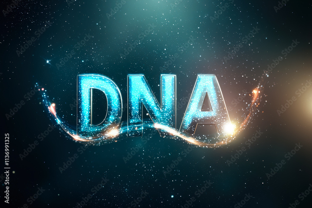Poster colorful visual representation of dna highlighting its significance in genetics and science