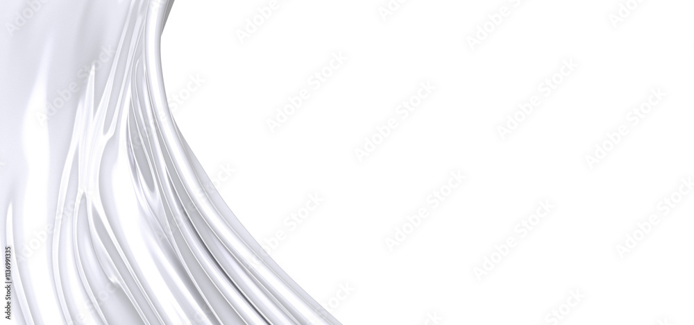 Aufkleber abstract image of a white fabric with a soft, smooth, and flowing texture