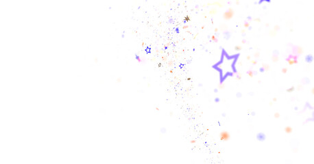 Abstract Colorful Dots and Stars