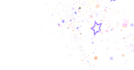 Abstract Colorful Dots and Stars
