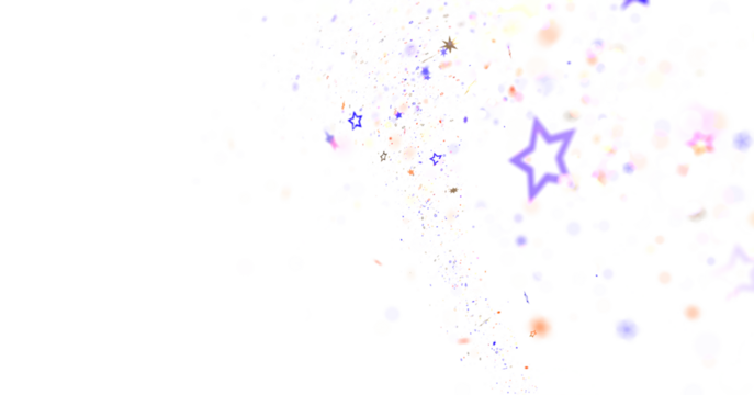 Abstract Colorful Dots and Stars
