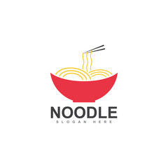 chinese noodle logo design icon template. japanese ramen vector illustration