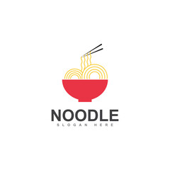 chinese noodle logo design icon template. japanese ramen vector illustration