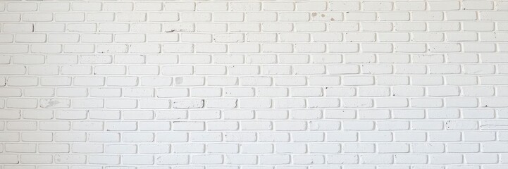 Fototapeta premium White brick wall with a smooth, clean surface perfect for adding text or graphics, background, rough, interior