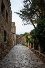 Fototapeta premium Along the streets of the medieval town of Pals, Catalunya, Spain.