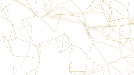 Abstract Gold Lines on White Background