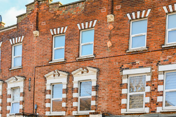  Street of Victorian semi detached houses, London, United Kingdom, 14 December 2024