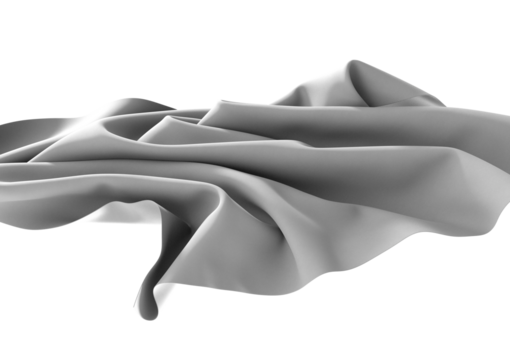 Abstract image of flowing white liquid, creating smooth waves and ripples