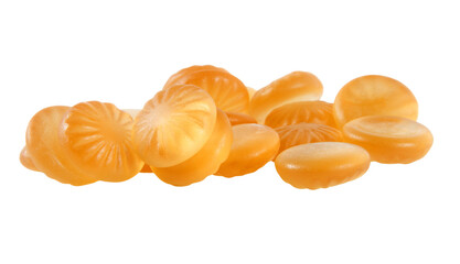 Orange sweet candies isolated 