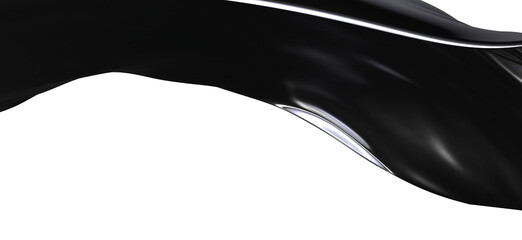 Abstract Black Curve with Chrome Detail