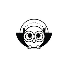 Vintage Owl Minimalist Vector Design Inspiration