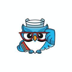 Owl  Health Education Vector Design Template