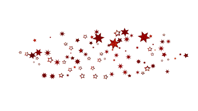 Red Star Confetti Scatter