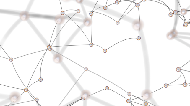Abstract Network Connection Concept with Spheres